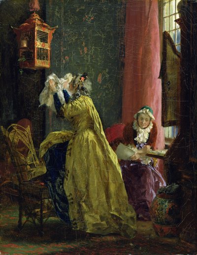 Im Boudoir, 1851 von Adolph Menzel